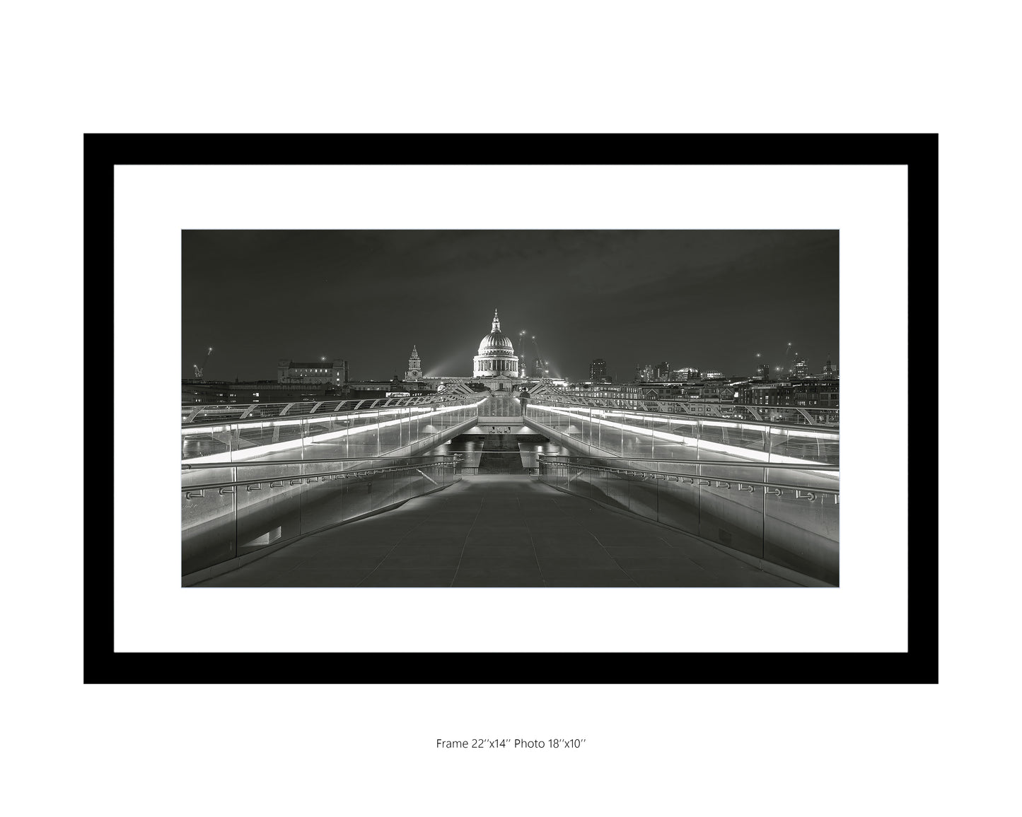 On The Millennium Bridge B&W