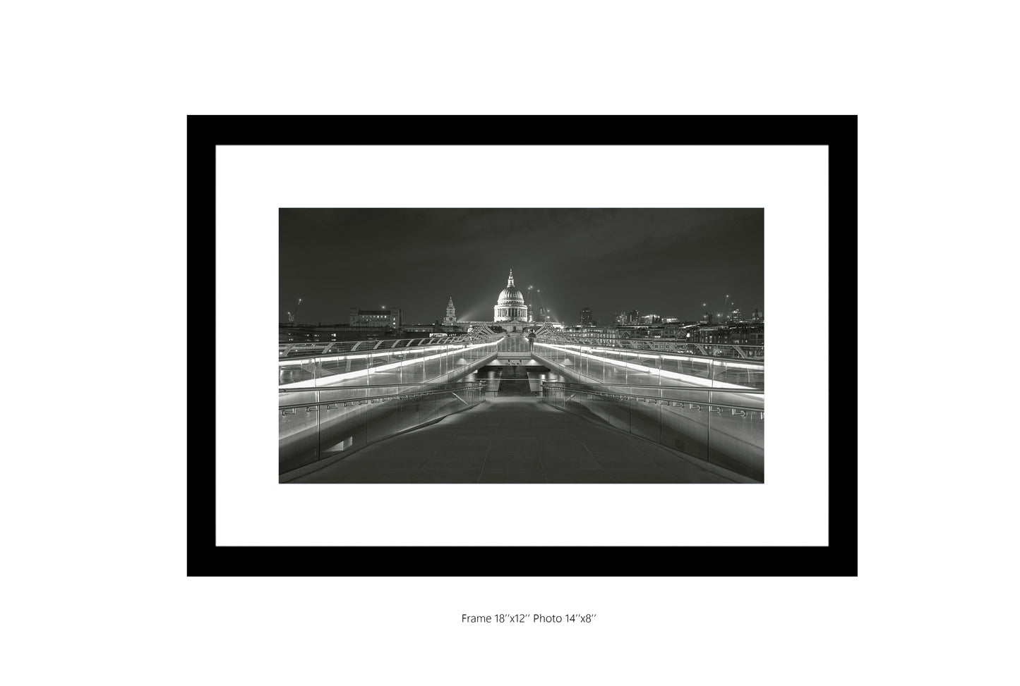 On The Millennium Bridge B&W